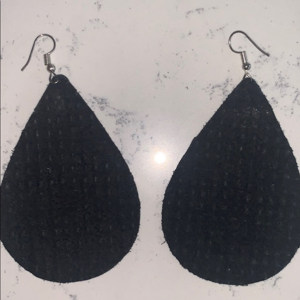 Earrings cute leather ones with pattern